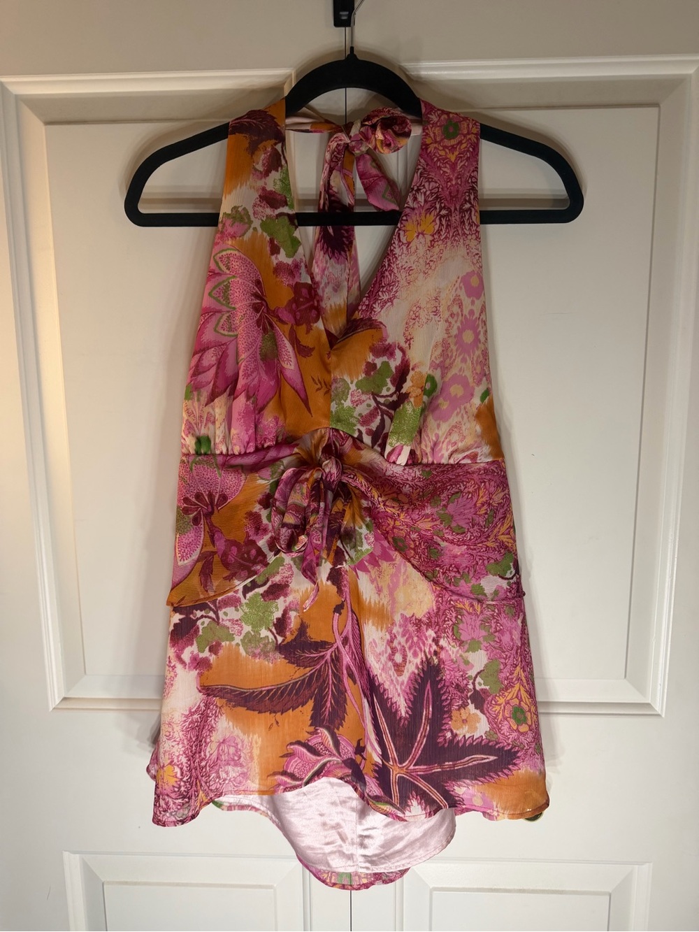 Daisy Fuentes Pink Floral Halter Top